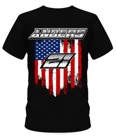 Matthew Anders American Flag T-Shirt