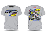 #93 Austin Thom Race Car Grey Tee